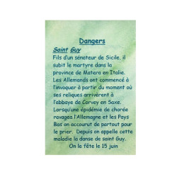 Dangers prayer card – St Vitus – French text