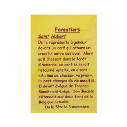 Tarjeta de oración Forestales – San Huberto – En francés