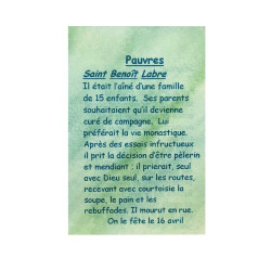 Prayer Card for the Poor – Saint Benedict Labre – 7.5 × 10 cm