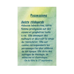 Possession prayer card – St Hildegard – French text