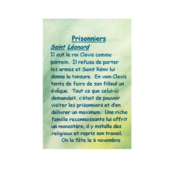 Prayer Card for Prisoners – Saint Leonard – 7.5 × 10 cm