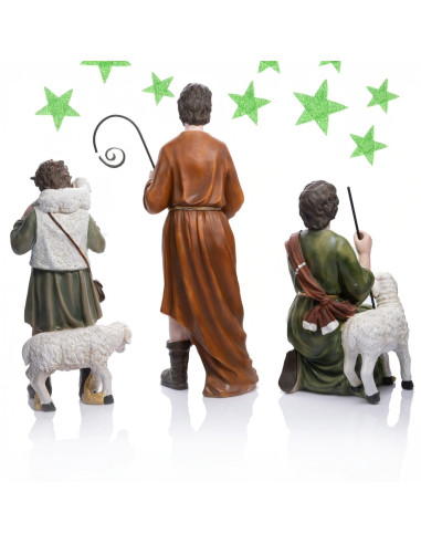 Pastori con pecore 78 cm – Presepe esterno in resina