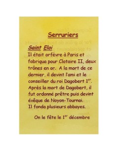 Carte de prière à votre Saint Patron - Serruriers