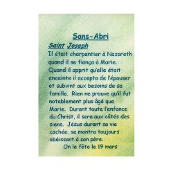 Carte de prière Sans-abri – Saint Joseph – 7,5 × 10 cm