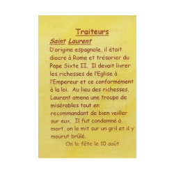 Tarjeta de oración Catering – San Lorenzo – 7,5 × 10 cm