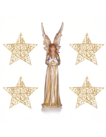 Gran Estatua de Ángel Dorado 95 cm – Decoración Espiritual