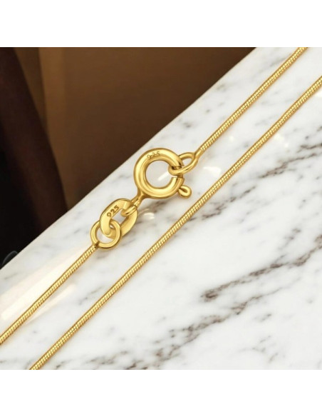 Collana Snake Argento 925 Placcato Oro – Elegante 45 cm