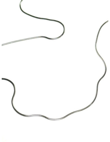 Slangenketting 925 zilver gerhodineerd 45 cm – fijn en helder