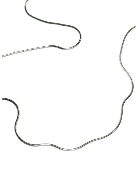 Chaîne serpent argent 925 rhodié – Collier 45 cm élégant