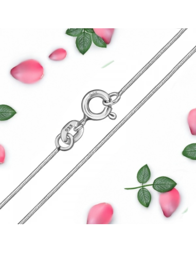 Slangenketting 925 zilver gerhodineerd 45 cm – fijn en helder