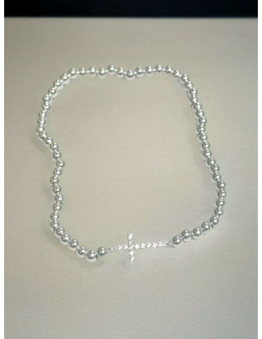 Kruisarmband met Zirkonia – 925 Zilver elegant