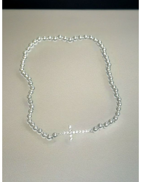 Kruisarmband met Zirkonia – 925 Zilver elegant