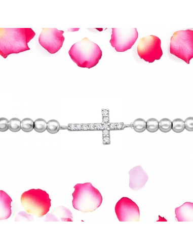 Kruisarmband met Zirkonia – 925 Zilver elegant