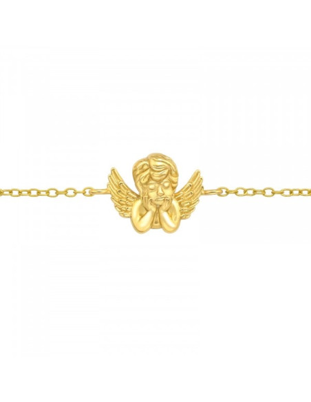 Bracelet ange en prière – argent 925 plaqué or