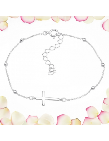 Cross Bracelet – 925 Sterling Silver Silver Plated