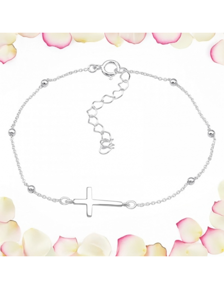 Kreuz-Armband – 925 Silber versilbert elegant