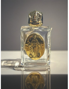 Bottiglia acqua di Banneux N.D – Medaglia Vergine Miracolosa dorata