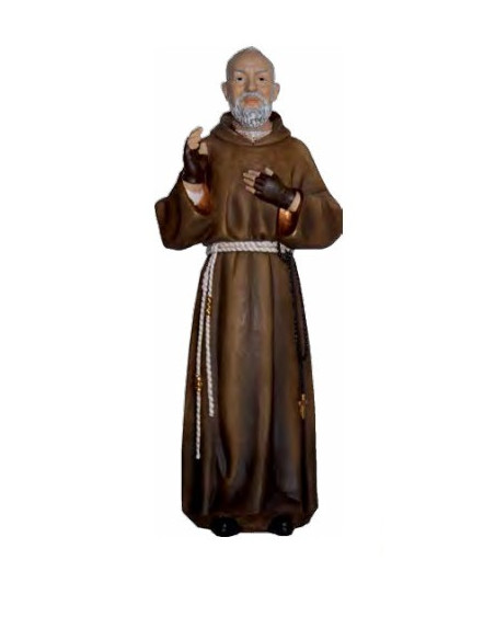 Estatua Padre Pío 40 cm – Escultura artesanal en resina