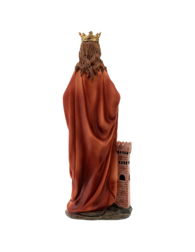 Sint Barbara – Beeld van handbeschilderde hars 13 cm