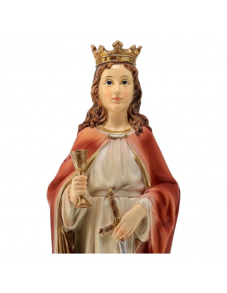 Heilige Barbara – Handbemalte Harzstatue 13 cm