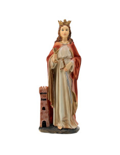 Sint Barbara – Beeld van handbeschilderde hars 13 cm