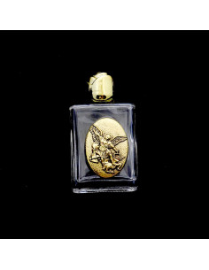 Banneux N.D. Holy Water Bottle – Golden Saint Michael Medal