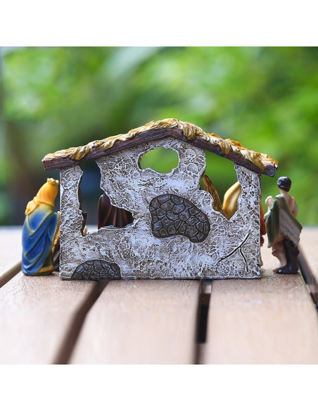 Crèche de Noël en résine – Sainte Famille de Bethléem 8,5 cm