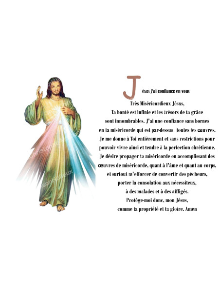 Sticker voor noveenkaars met gebed - Barmhartige Christus 1