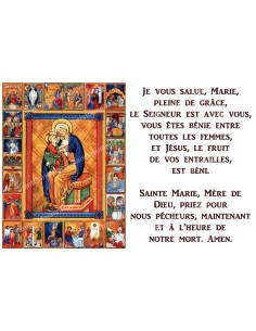Autocollant bougie de neuvaine avec prière - Notre Dame du rosaire