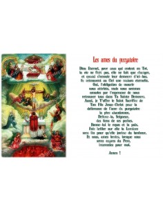 Adesivo per candela votiva con preghiera - Le Anime del Purgatorio