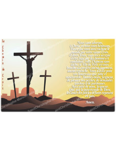 Aufkleber für Novenenkerze mit Gebet - Kreuzweg