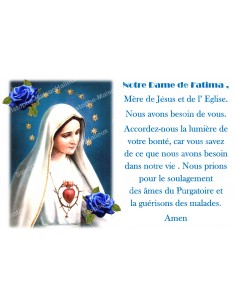 Novena Candle Sticker with Prayer - Fatima