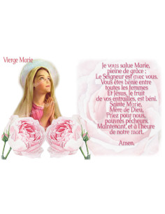 Pegatina para vela de novena con oración - Ave María 2