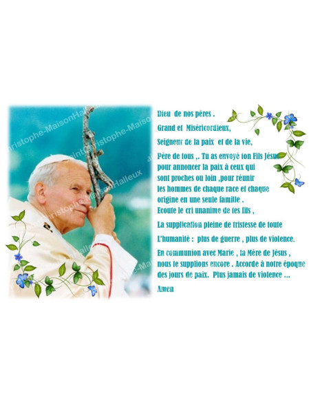 Aufkleber mit Novenenkerze und Gebet – Johannes Paul II. – 10er-Set