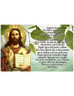 Adesivo per candela della novena con preghiera - Gesù 1