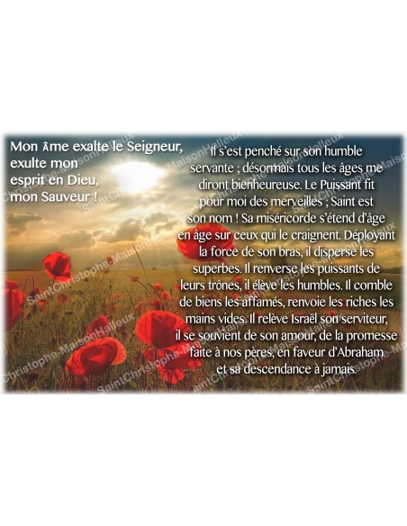 Sticker voor noveenkaars met gebed - Magnificat