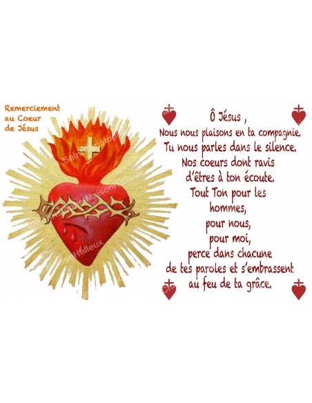 Sticker voor noveenkaars met gebed - Dank aan het Hart van Jezus - Set van 10