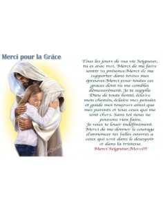 Novena candle sticker with prayer - Thank you for the Grace