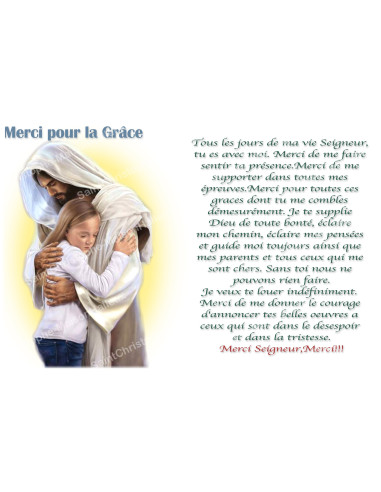 Pegatina para vela de novena con oración - Gracias por la gracia