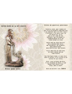Novena candle sticker with prayer - Our Lady of Deliverance