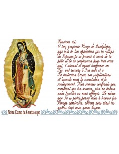 Pegatina para vela de novena con oración - Nuestra Señora de Guadalupe