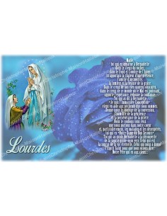 Novena candle sticker with prayer - Our Lady of Lourdes 3
