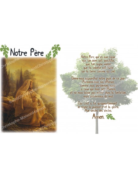 Novena candle sticker with prayer - Our Father