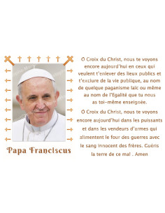 Novena candle sticker with prayer - Pope Francis 2