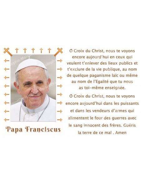 Pegatina para velas de novena con oración - Papa Francisco 2