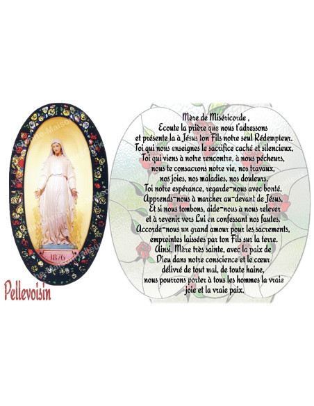 Sticker voor noveenkaars met gebed - Pellevoisin