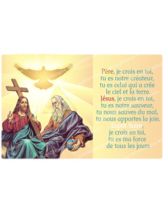 Autocollant bougie de neuvaine avec prière - Père, Fils, Saint Esprit