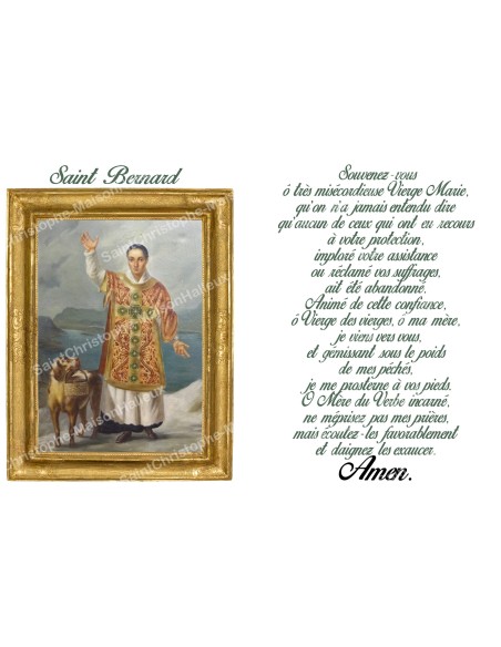 Pegatina para vela de novena con oración - San Bernardo