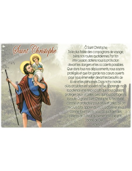 Sticker voor noveenkaars met gebed - Sint-Christoffel