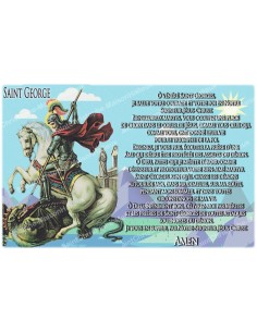 Adesivo per candela votiva con preghiera - San Giorgio